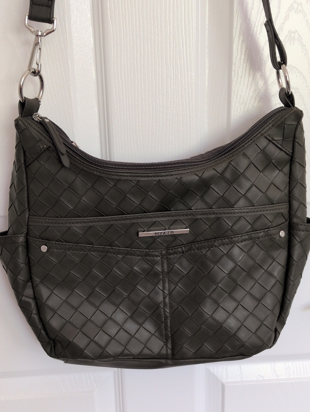 Rosetti Olive Green Woven Multi Compartment Purse